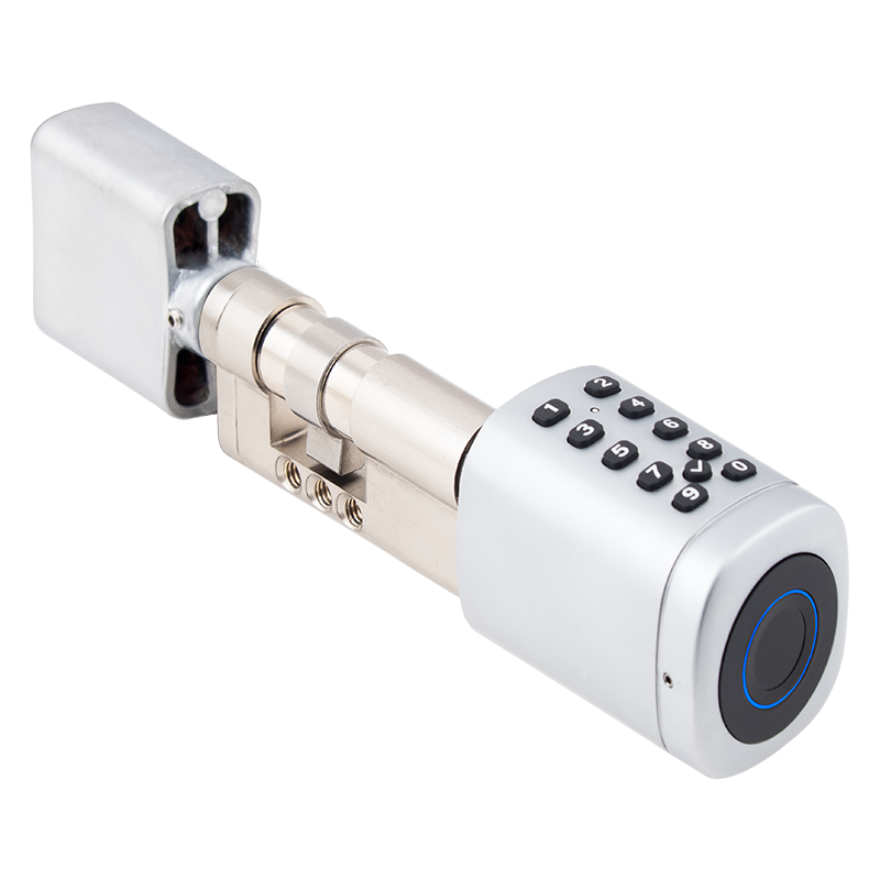 Smart RFID cylinder lock - for max 70 mm doors - fingerprint/RFID/PIN - 13,56 MHz MIFARE - BLE - TUYA - IP65
