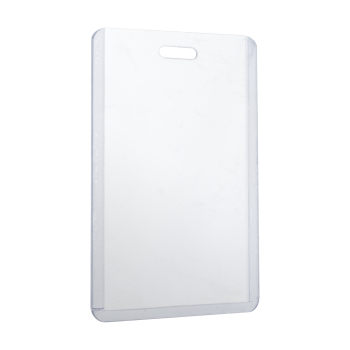 Thin plastic card holder - vertical