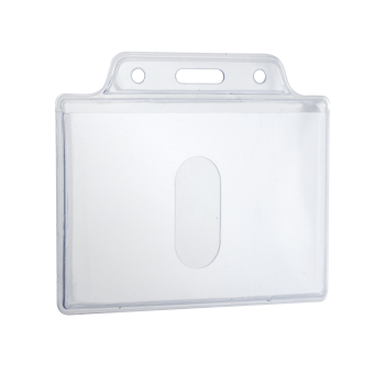 Thin plastic card holder - horizontal