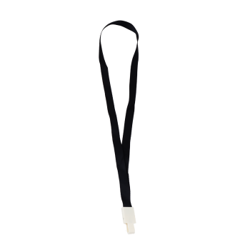Passport holder lanyard - 16 mm wide - black