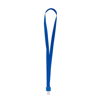 Passport holder lanyard - 16 mm wide - blue