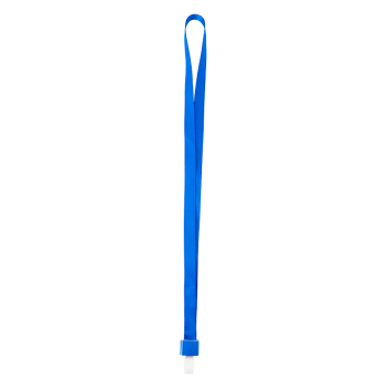 Passport holder lanyard - 16 mm wide - blue