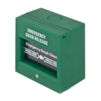 Break glass manual callpoint for access control - green