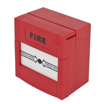 Resettable manual callpoint for fire protection systems - red
