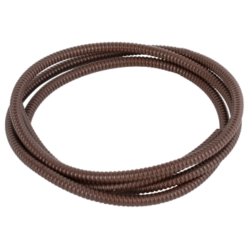 Plastic coated ripple tube - brown