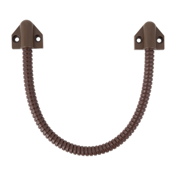Plastic coated door loop, inner diameter 6 mm - brown