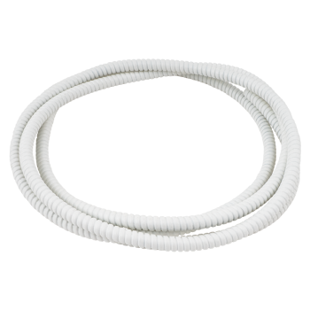 Plastic coated ripple tube - white