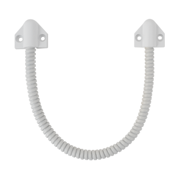 Plastic coated door loop, inner diameter 6 mm - white