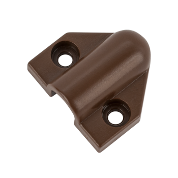 Plastic connector for door loop - brown
