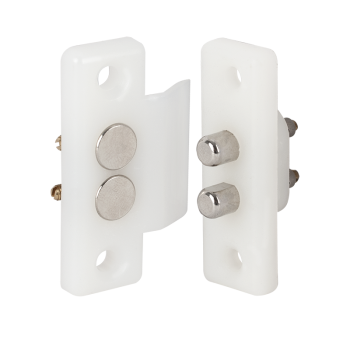 Power-transfer contact - flush-mountable into lock side - 2 contacts - white