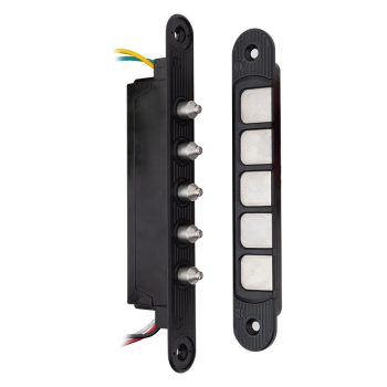 Power-transfer contact - flush-mountable into hinge side - 5 contacts - black