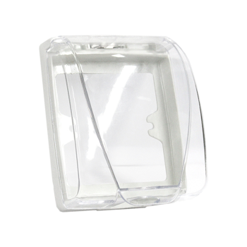 Surface mount rain cover to protect 86x86 mm push buttons
