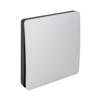 Kinetic pushbutton switch with built-in RF transmitter, 1 channel, silver