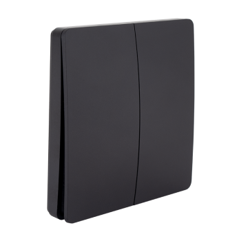 ET-KS2-254B - Kinetic push button switch with built-in RF transmitter, 2 channels, IP67, Black