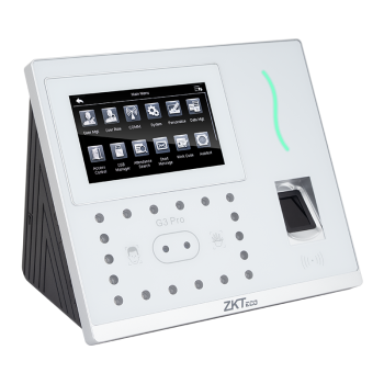 ZKTeco Biometrikus azonosítású, munkaidőnyilvántartó és beléptető terminál, arc, tenyér, ujjlenyomat, PIN, RFID EM olvasóval, G3PRO