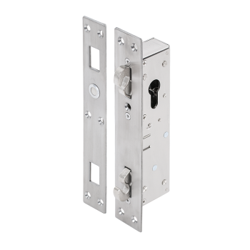 Electromechanical mortise lock - double hook - for sliding gates - 12V DC - fail-secure