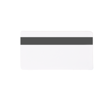RFID card EM4100 with chip and magnetic stripe, thin - 125 kHz - white