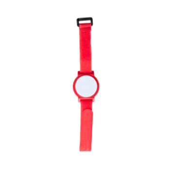 Velcro watch type RFID EM4100 (125 kHz) with chip - red