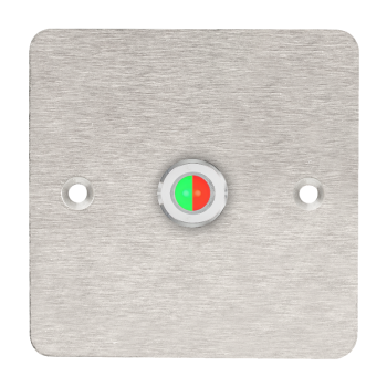 LED indicator with shield, 16mm diameter, 2 color