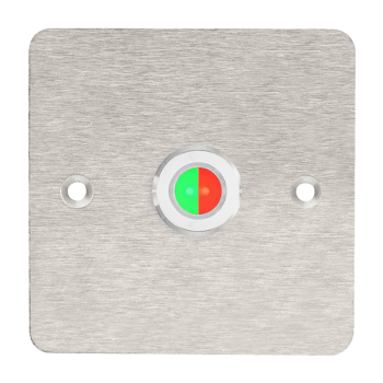 LED indicator with shield, 19mm diameter, 2 color