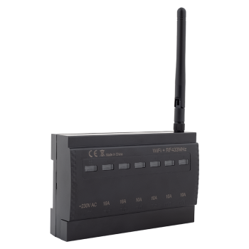 ET-KRC-102 - 6 channel RF+WiFi receiver (TUYA compatible), DIN rail mountable