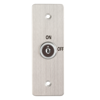 Two-position key switch with 115x40 mm shield and 2x NO/NC outputs