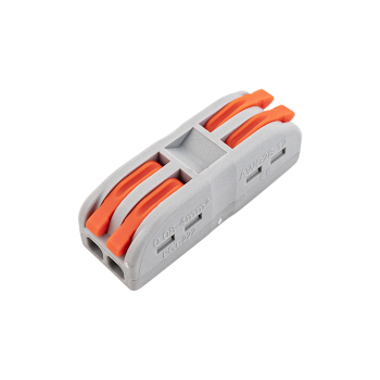  Quick wire connector 2x2, suitable for 0.08 - 4 mm² wires, pack of 10