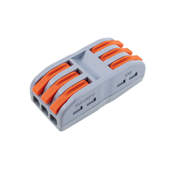  Quick wire connector 2x3, suitable for 0.08 - 4 mm² wires, pack of 10