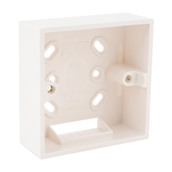 Plastic mounted back box 86 x 86 x 34 mm