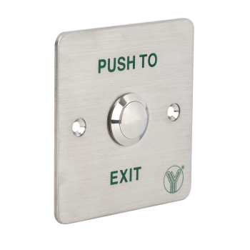 Micro switch push button 86 x 86 mm with INOX shield - NO/NC