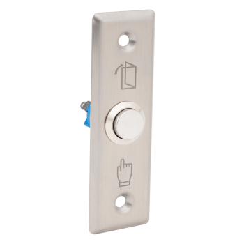 Push button with high surface finish, 92 x 29 mm INOX shield - NO