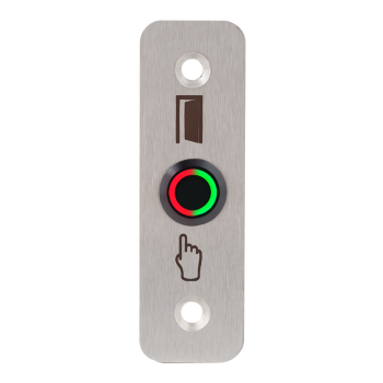 High surface finish in black housing Ø16 mm push button with 28 mm wide shield - NO - red-green LED