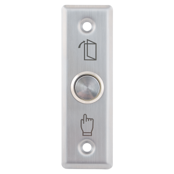 High surface finish Ø16 mm push button with 91 x 28 mm INOX shield - NO/NC