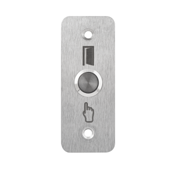 High surface finish Ø16 mm push button with 35 mm wide shield - NO