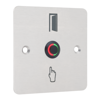 High surface finish in black housing Ø16 mm push button with 86 mm wide shield - NO - red-green LED