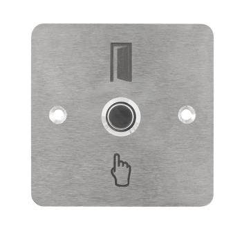 High surface finish Ø16 mm push button with 86 mm wide shield - NO