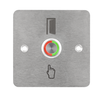 High surface finish Ø16 mm push button with 86 mm wide shield - NO/NC - red-green LED