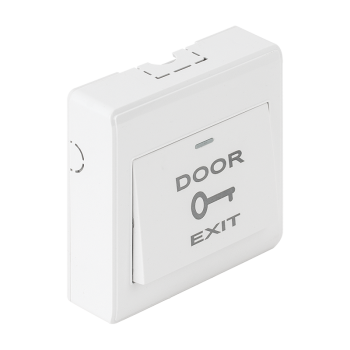 Plastic micro switch push button with "DOOR EXIT" labelled 86 x 86 mm - NO/NC