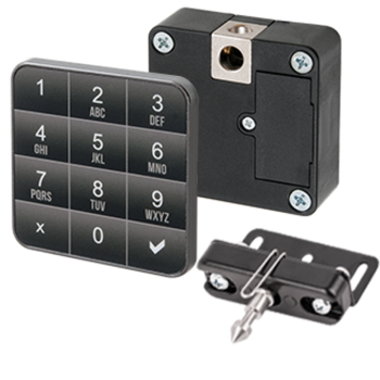 Stand-alone cabinet lock with keypad - 125 kHz EM - free mode