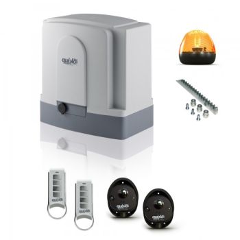 Sliding and swing gate operator automation with 4m rail - 230V AC - 50% working cycle