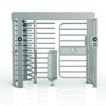 Full-height turnstile - semi automat - 1 lane - outdoor