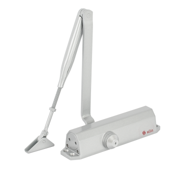 Door closer - scissor arm - EN3 - silver