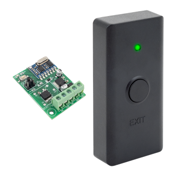 Wireless push button with wet contact