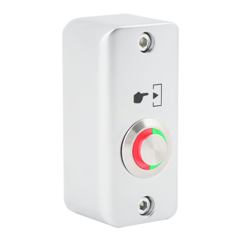 High surface finish pushbutton with metal housing, 60x29x27mm NO (IP65 surface protection) - red-green LED ring