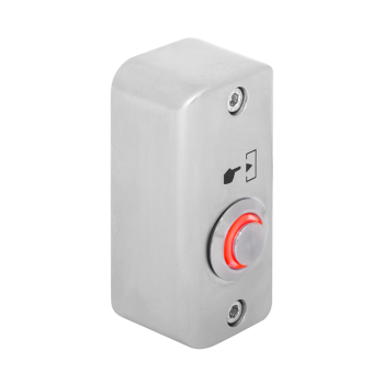 High surface finish pushbutton with metal housing, 60x29x27mm NO (IP65 surface protection) - red LED ring