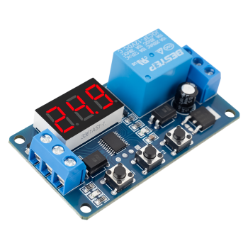 Timer and delay relay panel with display - 9 operating modes - 0.1 seconds - 999 minutes