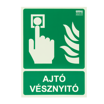 TABLA-IMPAJVESZ20x15 - Backlight sign for emergency exit manual call points - 200x150 mm - green