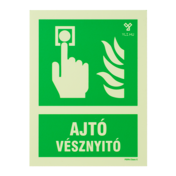 TABLA-VESZ-UV - Backlight sign for emergency exit manual call points - 200x150 mm - green