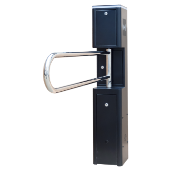Automatic swing gate with a brushless motor, designed for heavy use, in a black powder-coated housing with metal arms