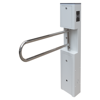 Automatic swing gate with a brushless motor, designed for heavy use, in a white powder-coated housing with metal arms